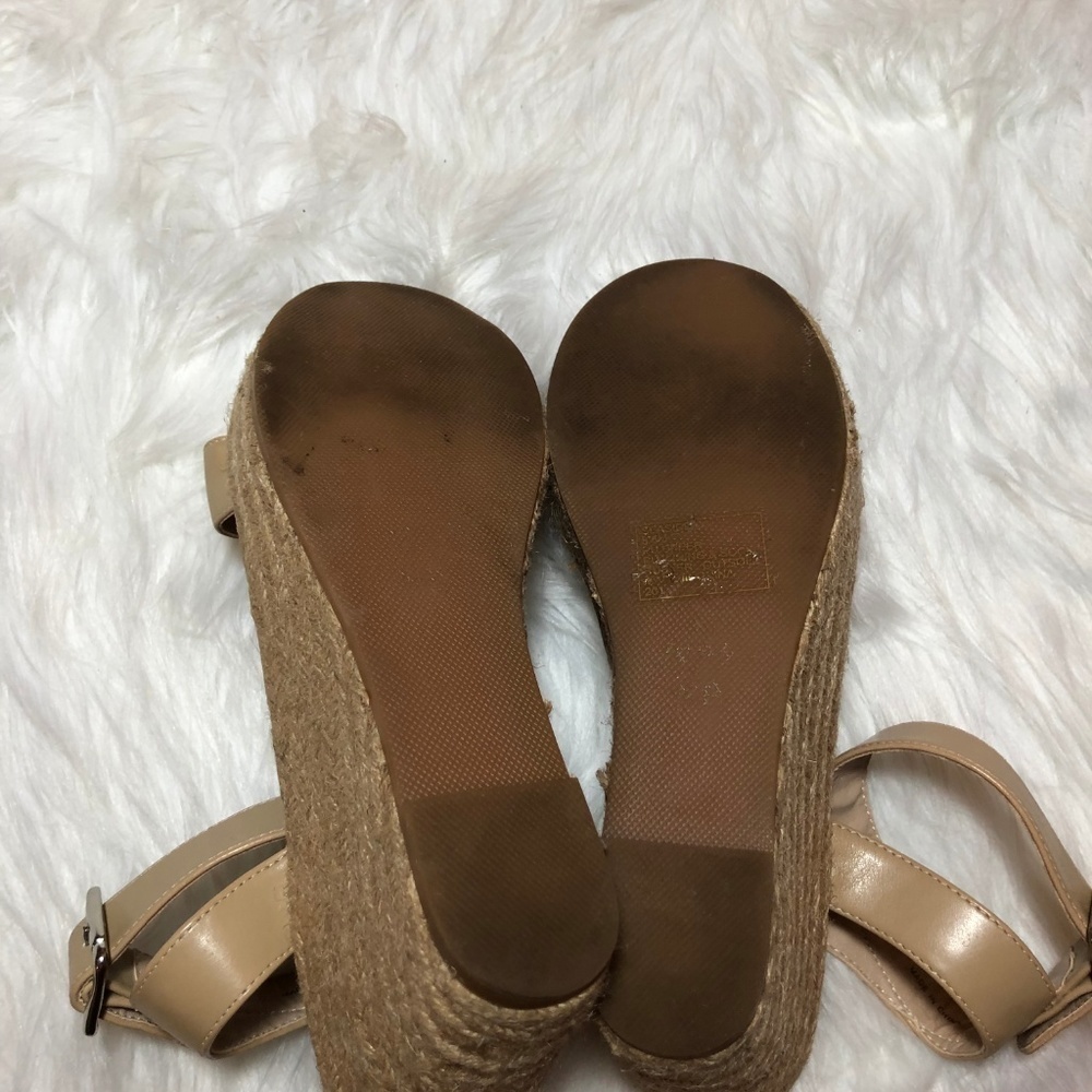 Steve Madden Tan Seaside Wedge Sandals Size 8.5 - Picture 6 of 8